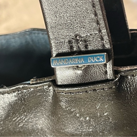 Mandarina Duck Black Leather Tote/Shoulder bag - Picture 12 of 16